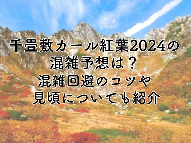 千畳敷カール紅葉2024の混雑予想は？混雑回避のコツや見頃について紹介